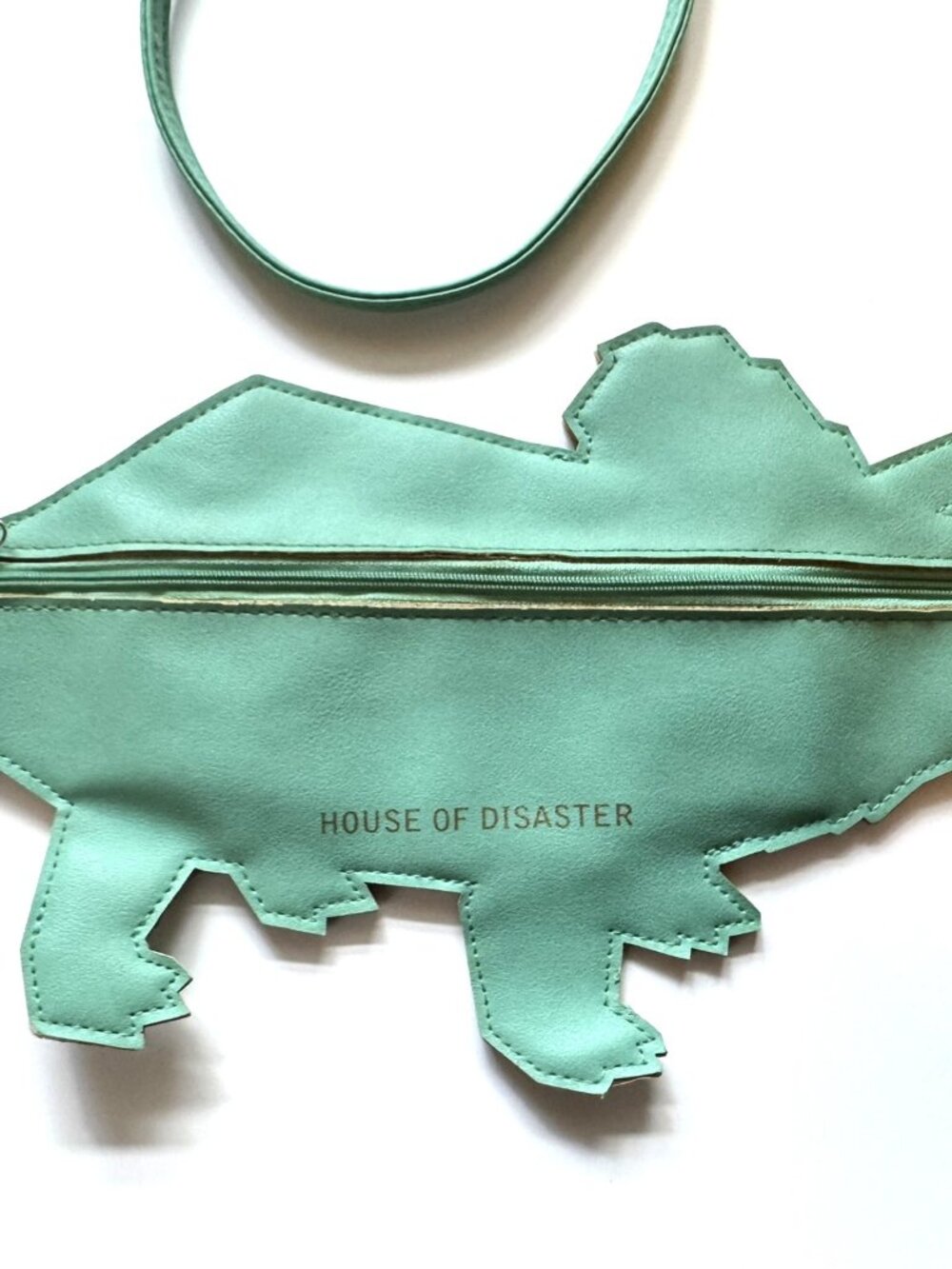 Mint-Green Origami Triceratops Crossbody Handbag House of Disaster - Picture 6 of 7